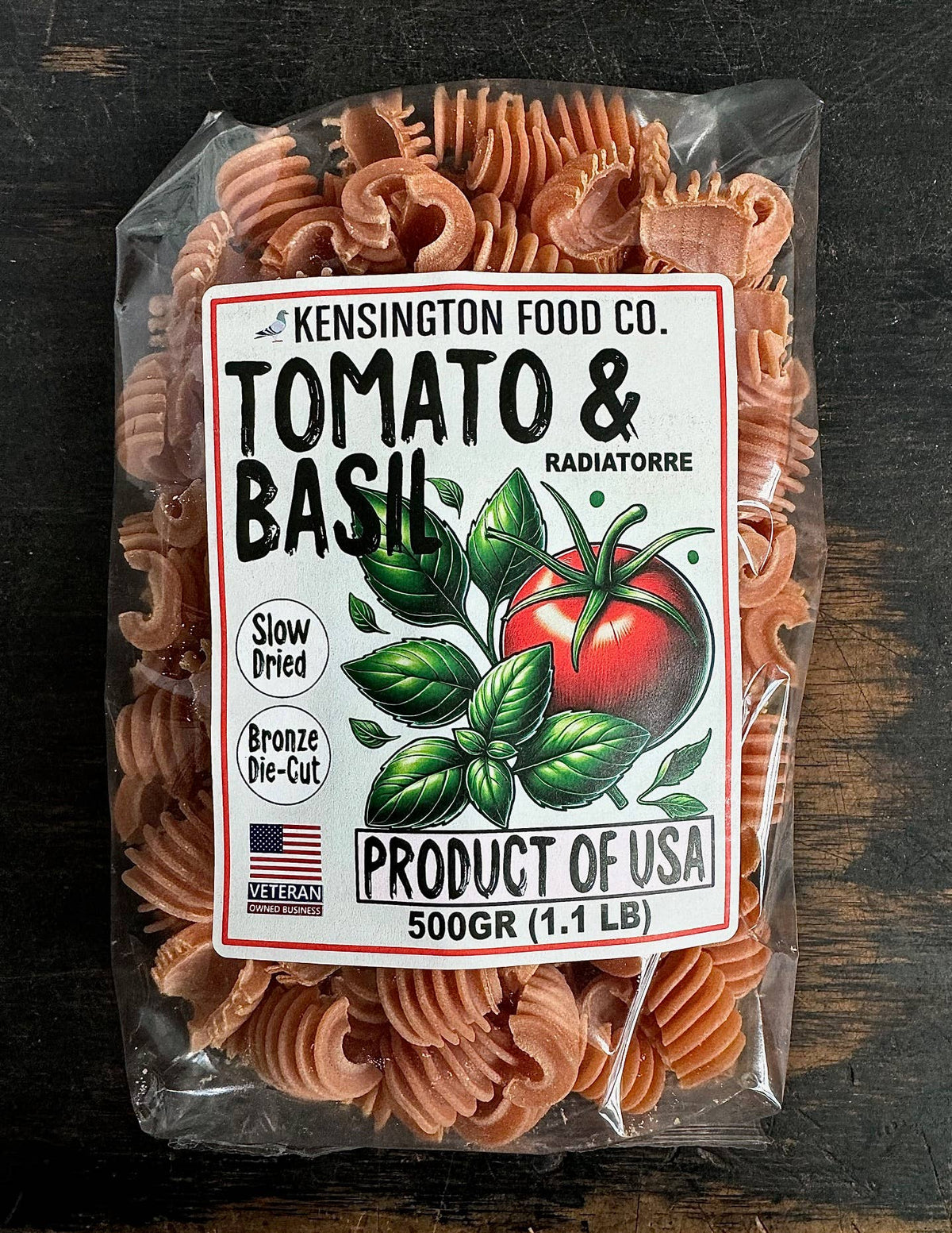 Kensington Food Co. Tomato and Basil Radiatore Pasta