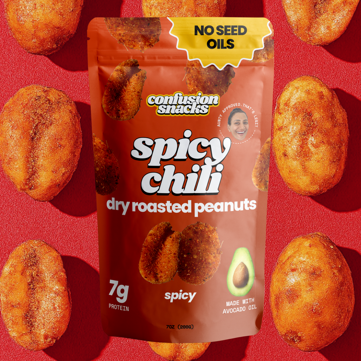 Spicy Dry Roasted Peanuts – Gourmet Protein Snack 7.0oz 🌶️