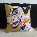 Colorful Abstract Dog Pillow Cover