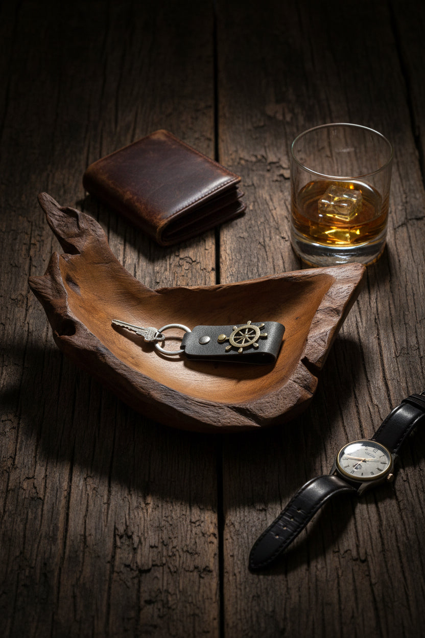 Hand-Carved Natural Wood Tray