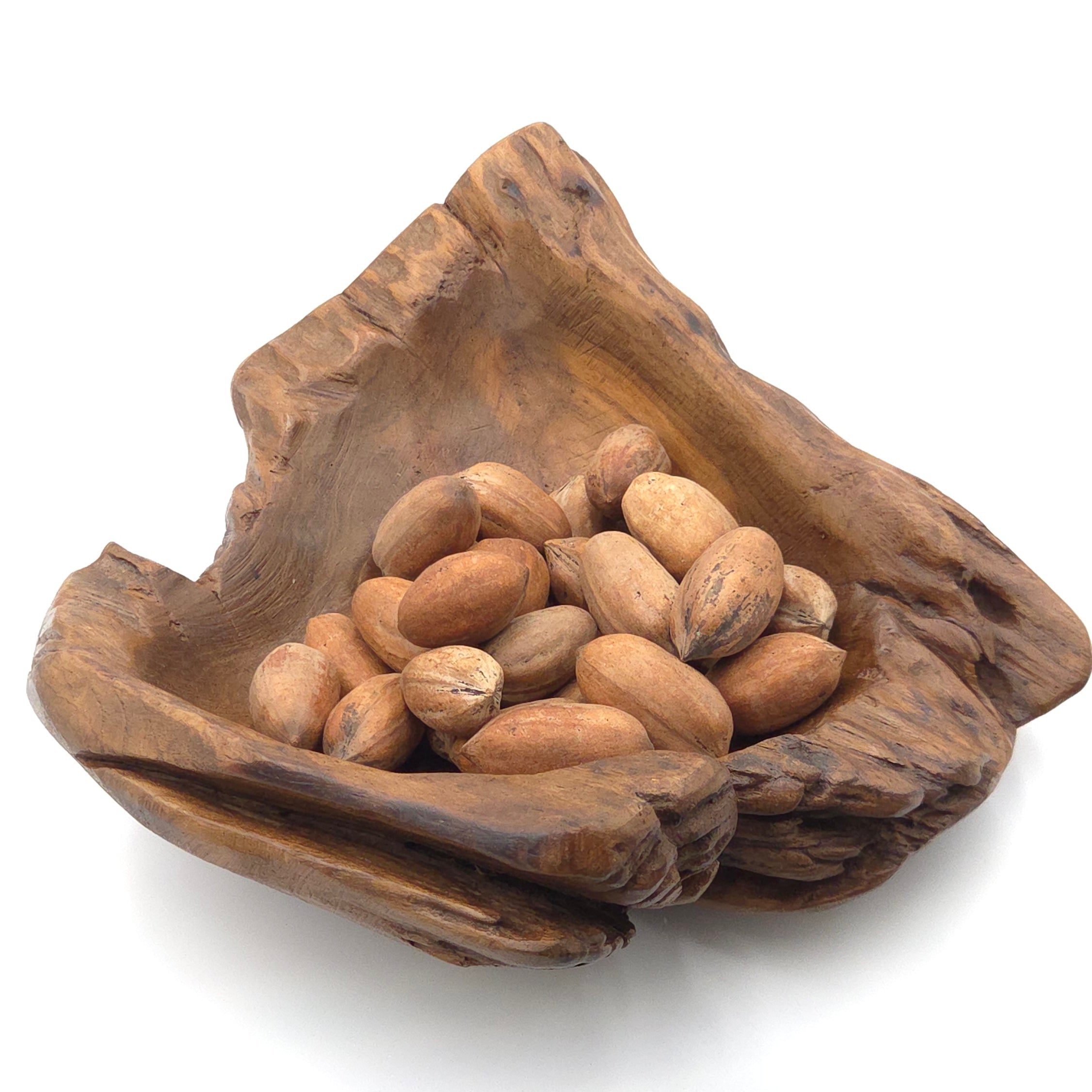 Hand-Carved Natural Wood Tray