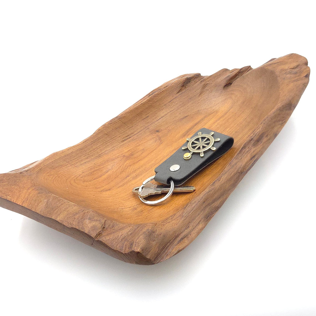 Hand-Carved Natural Wood Tray