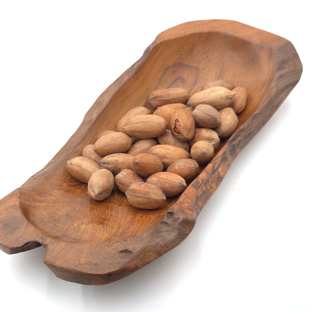 Hand-Carved Natural Wood Tray