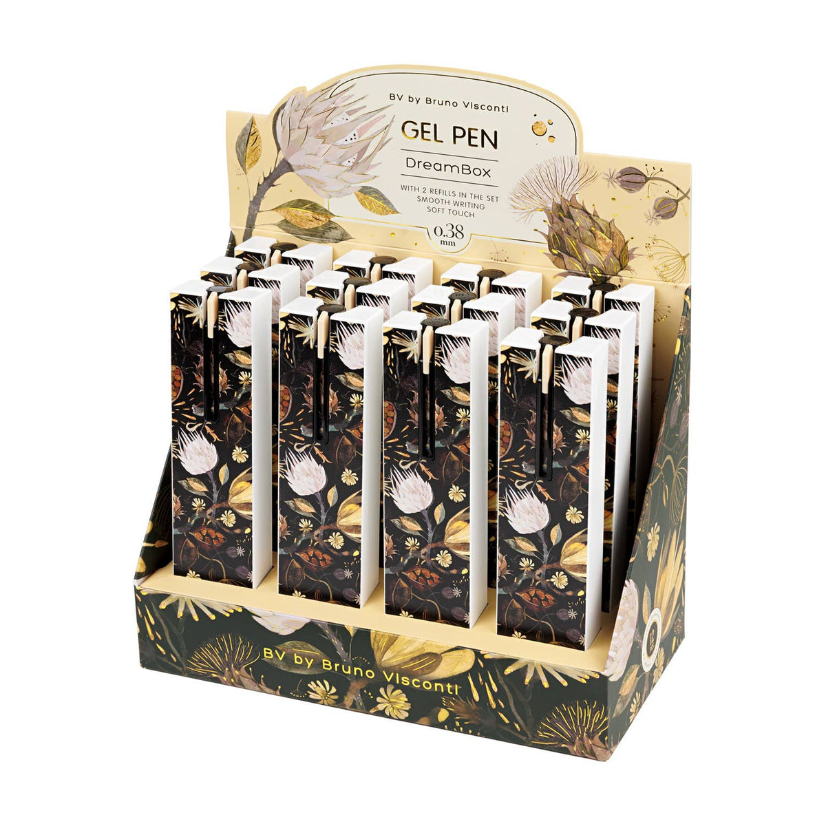 DreamBox Gel Click Pen in a Gift Box - Night Flowers