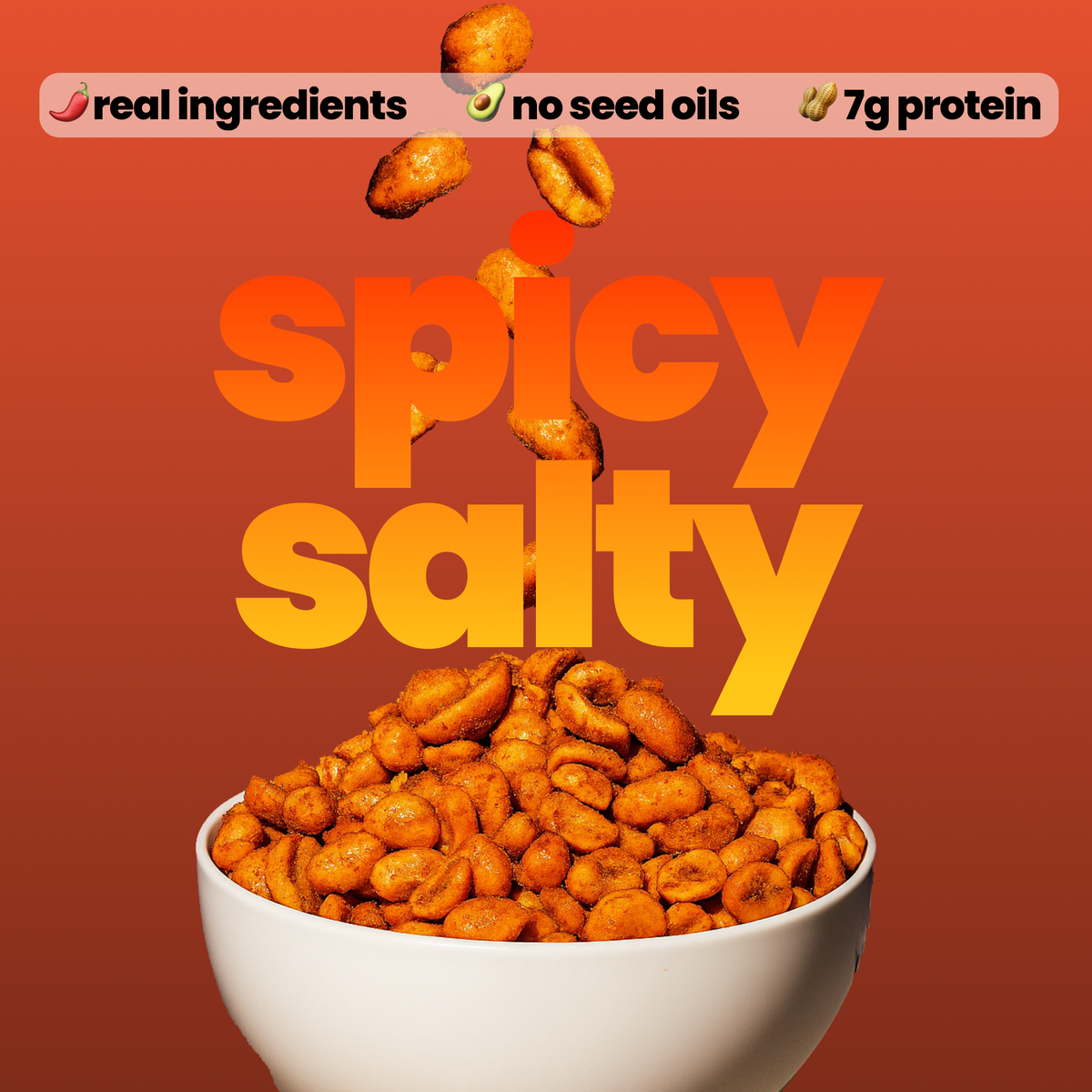 Spicy Dry Roasted Peanuts – Gourmet Protein Snack 7.0oz 🌶️