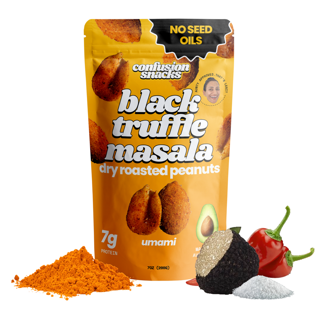 Black Truffle Dry Roasted Peanuts – Gourmet Snack 7.0oz Bags