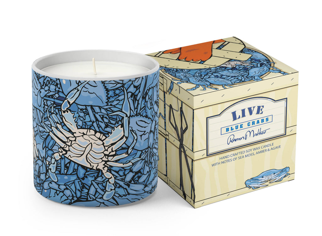 Live - Blue Crabs Design Candle