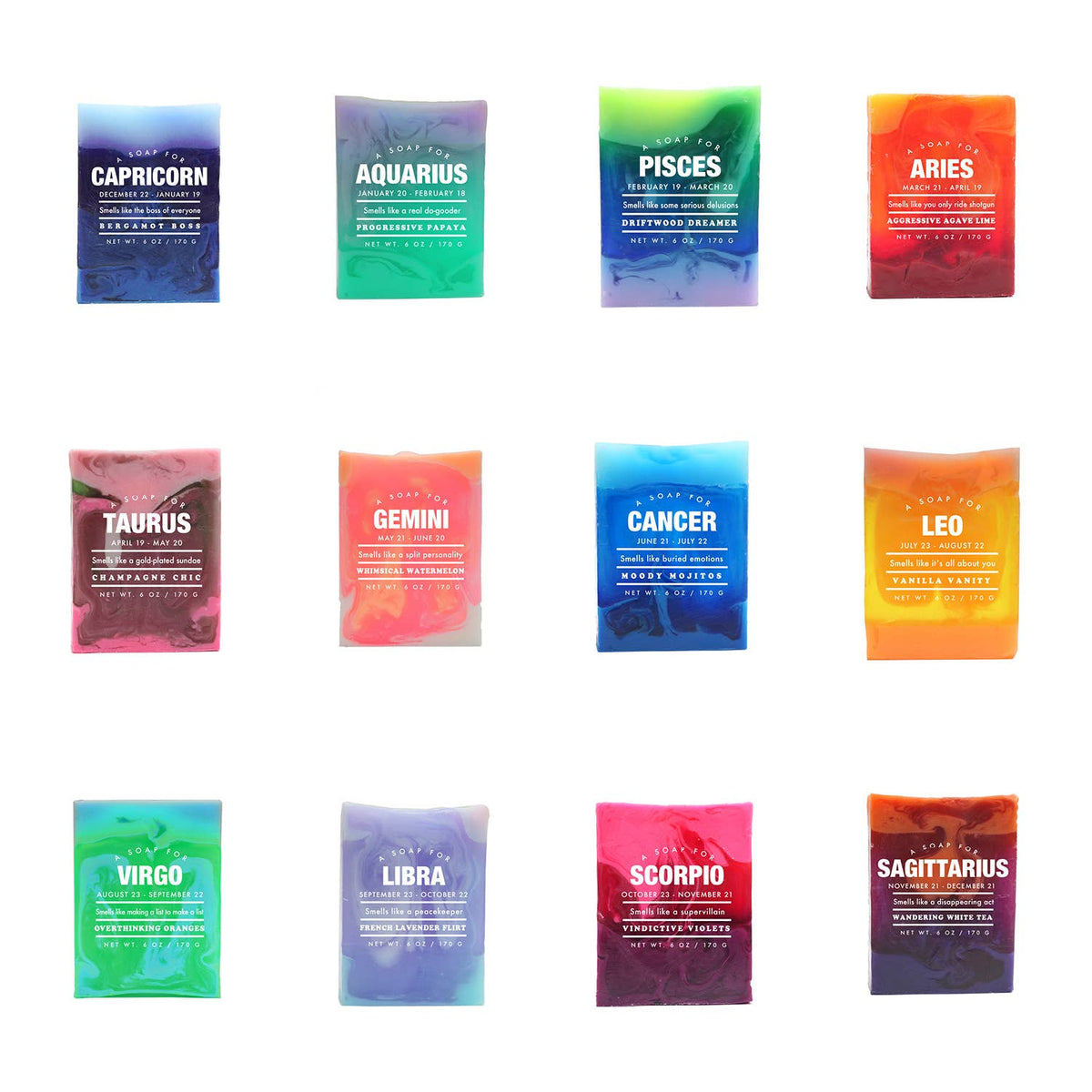 Astrology Bar Soap Pre-Pack with Display