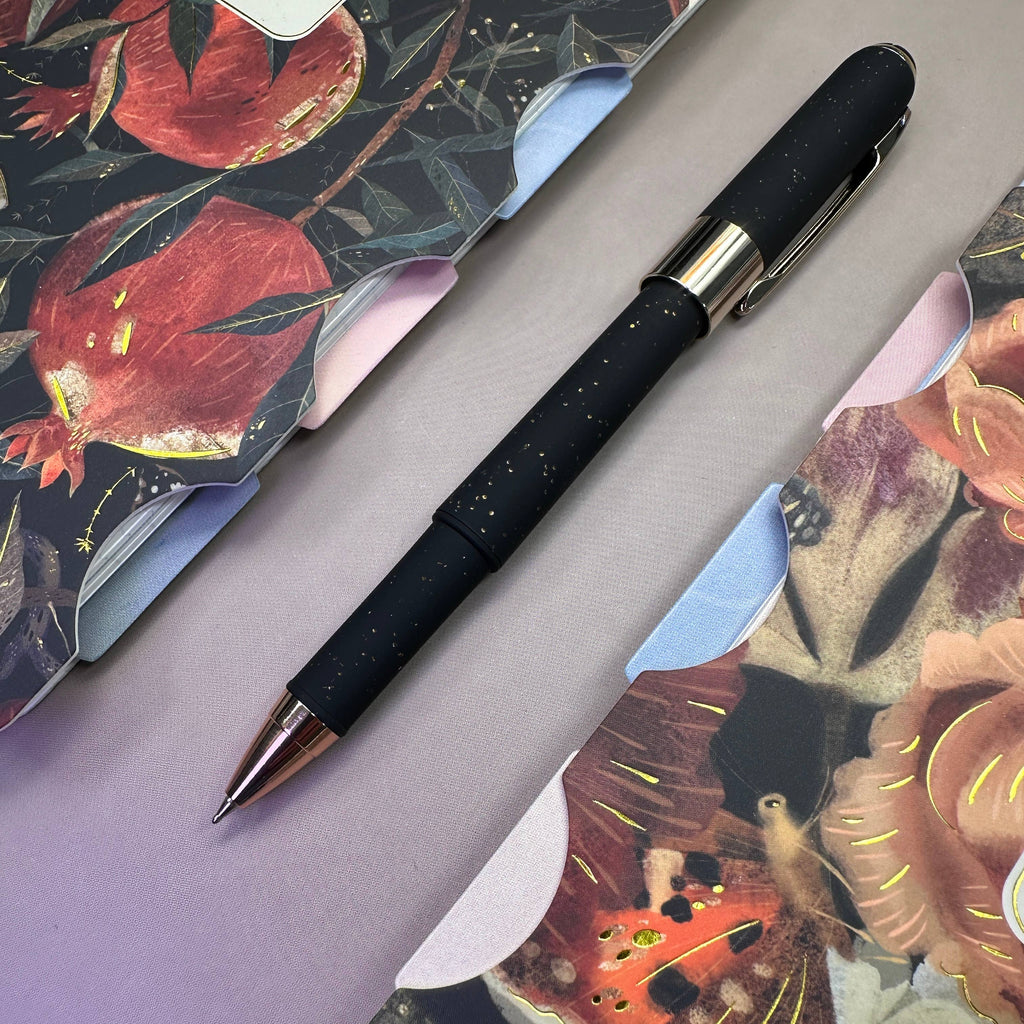 Monaco -Black with Gold Glitter