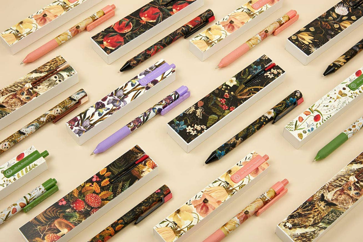 DreamBox Gel Click Pen in a Gift Box - Night Flowers