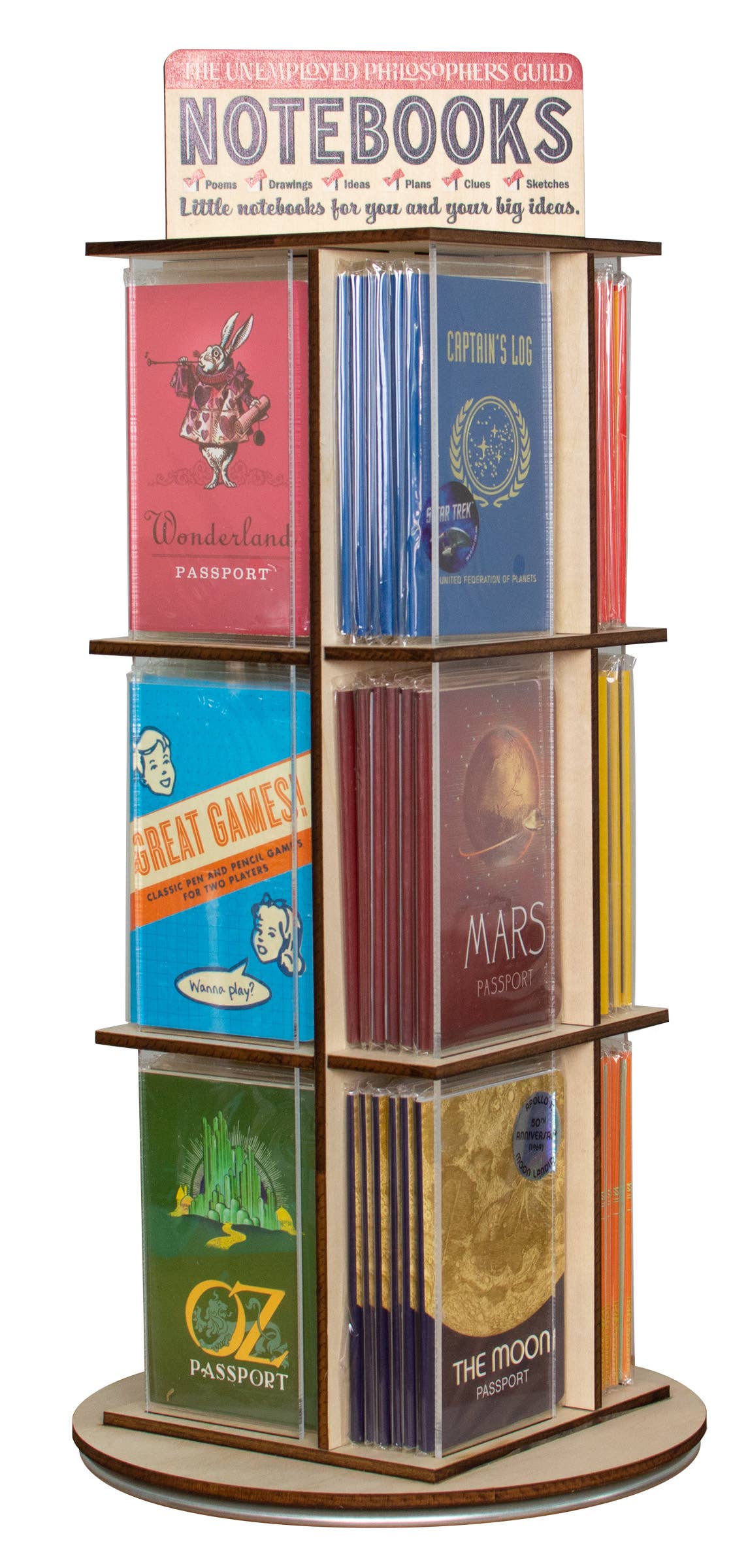 Countertop Notebook Spinner Display (notebooks included)