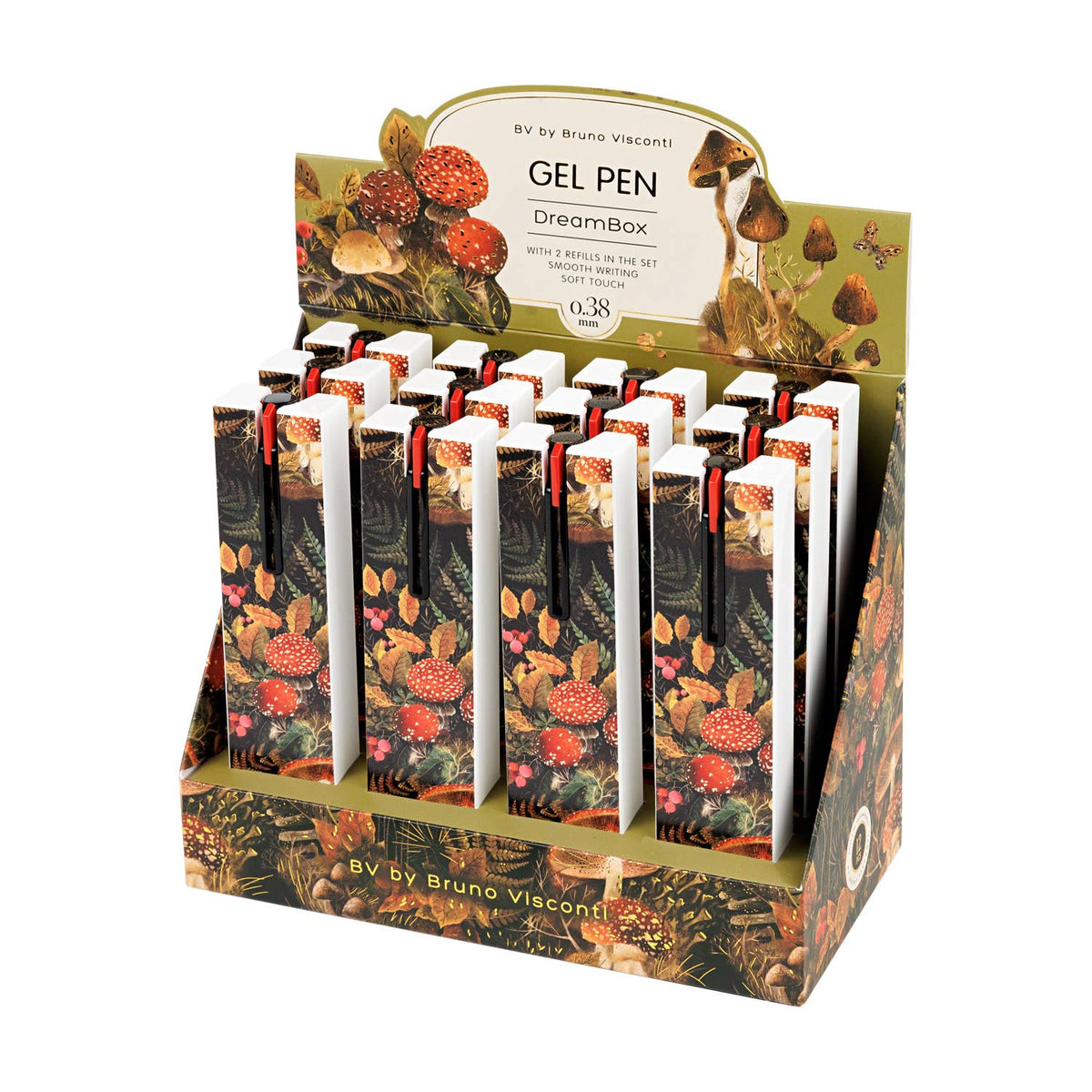 DreamBox Gel Click Pen in a Gift Box - Forest Mushrooms