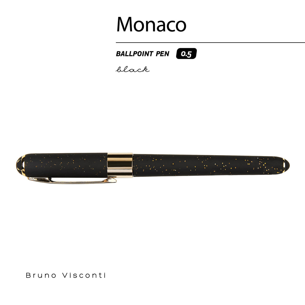 Monaco -Black with Gold Glitter